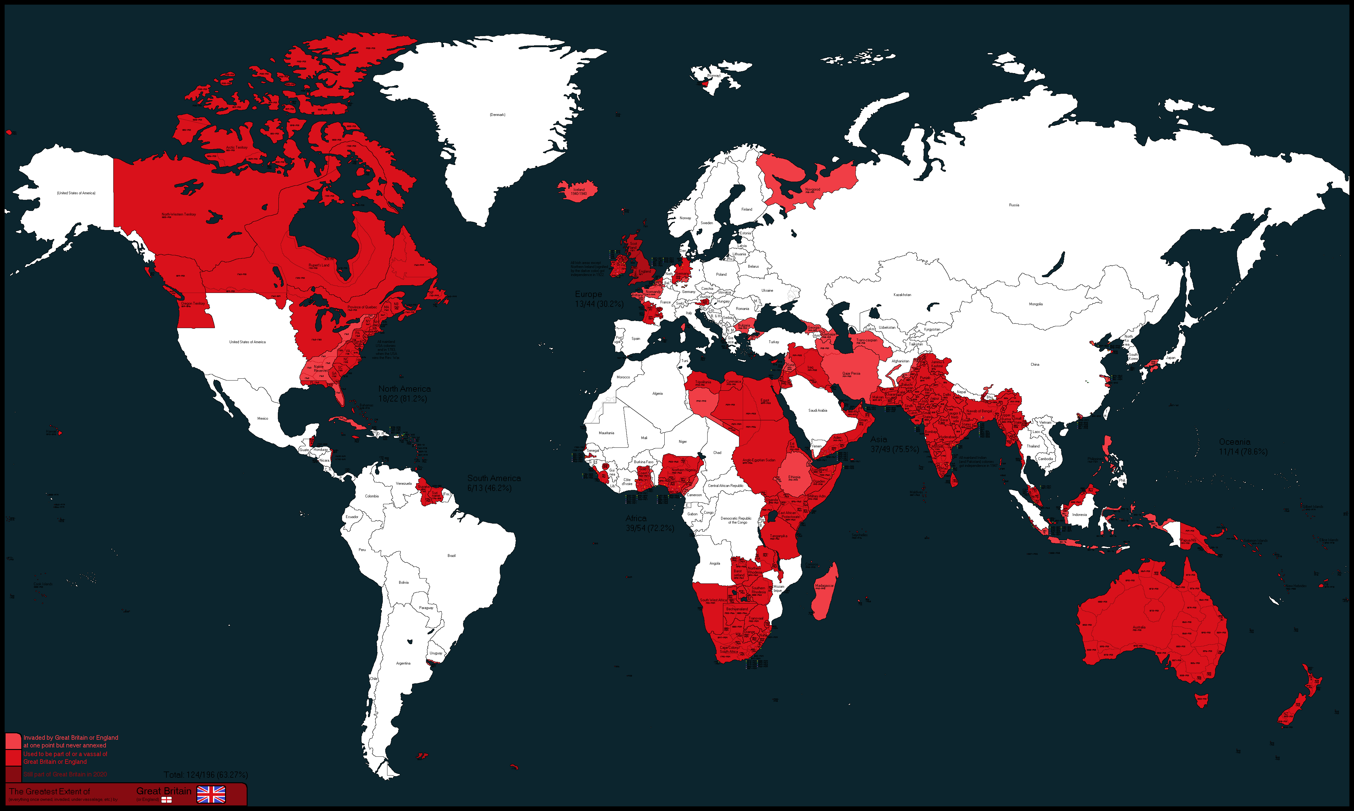 Map of The British Empire